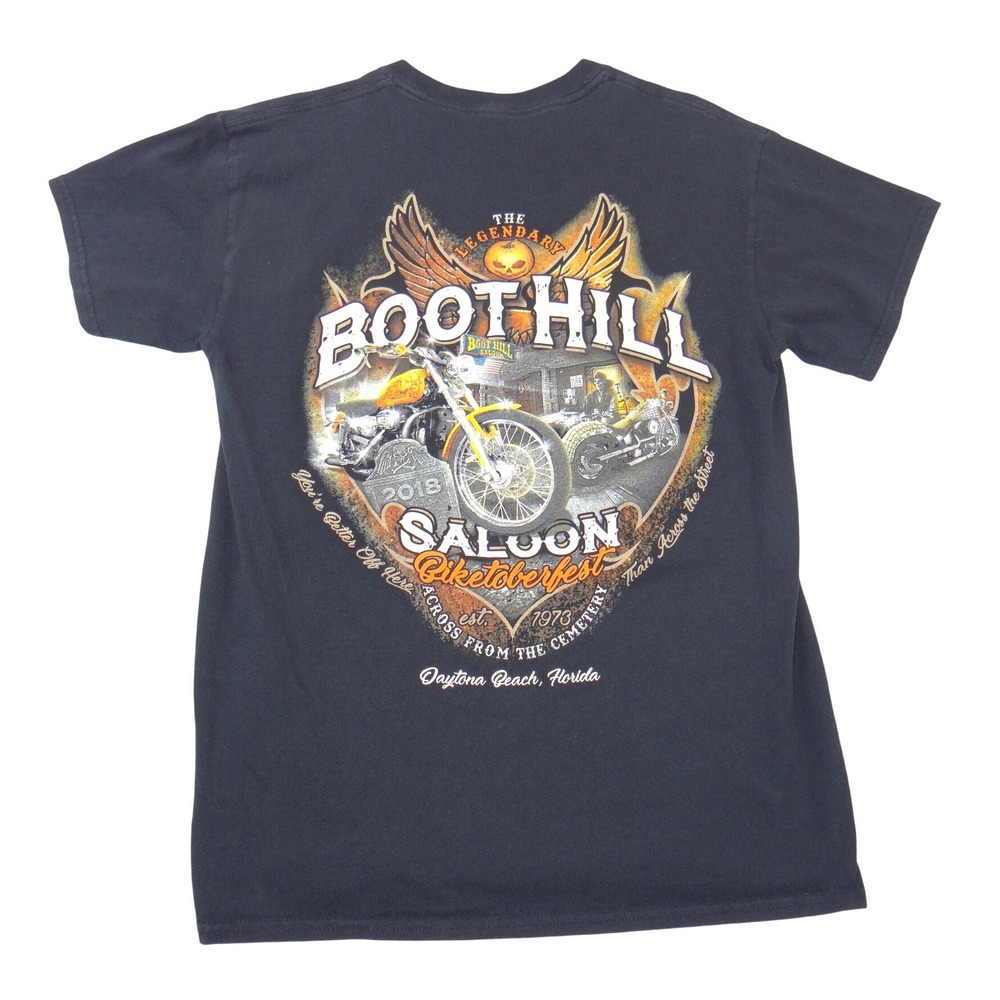 Boot Hill Saloon Biketoberfest‎ 2018 Daytona Beach Black Pocket T-Shirt Mens M
